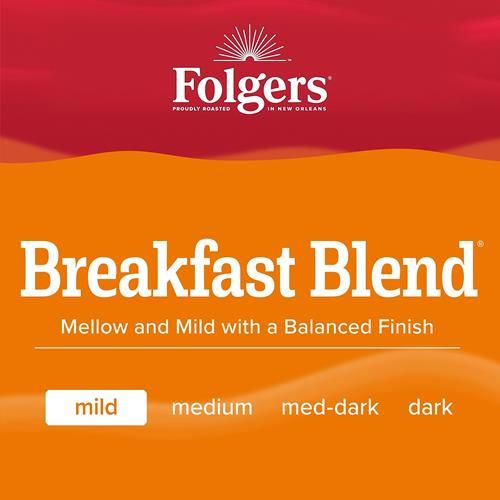 Folgers Breakfast Blend — Ground Coffee, 22.6 oz