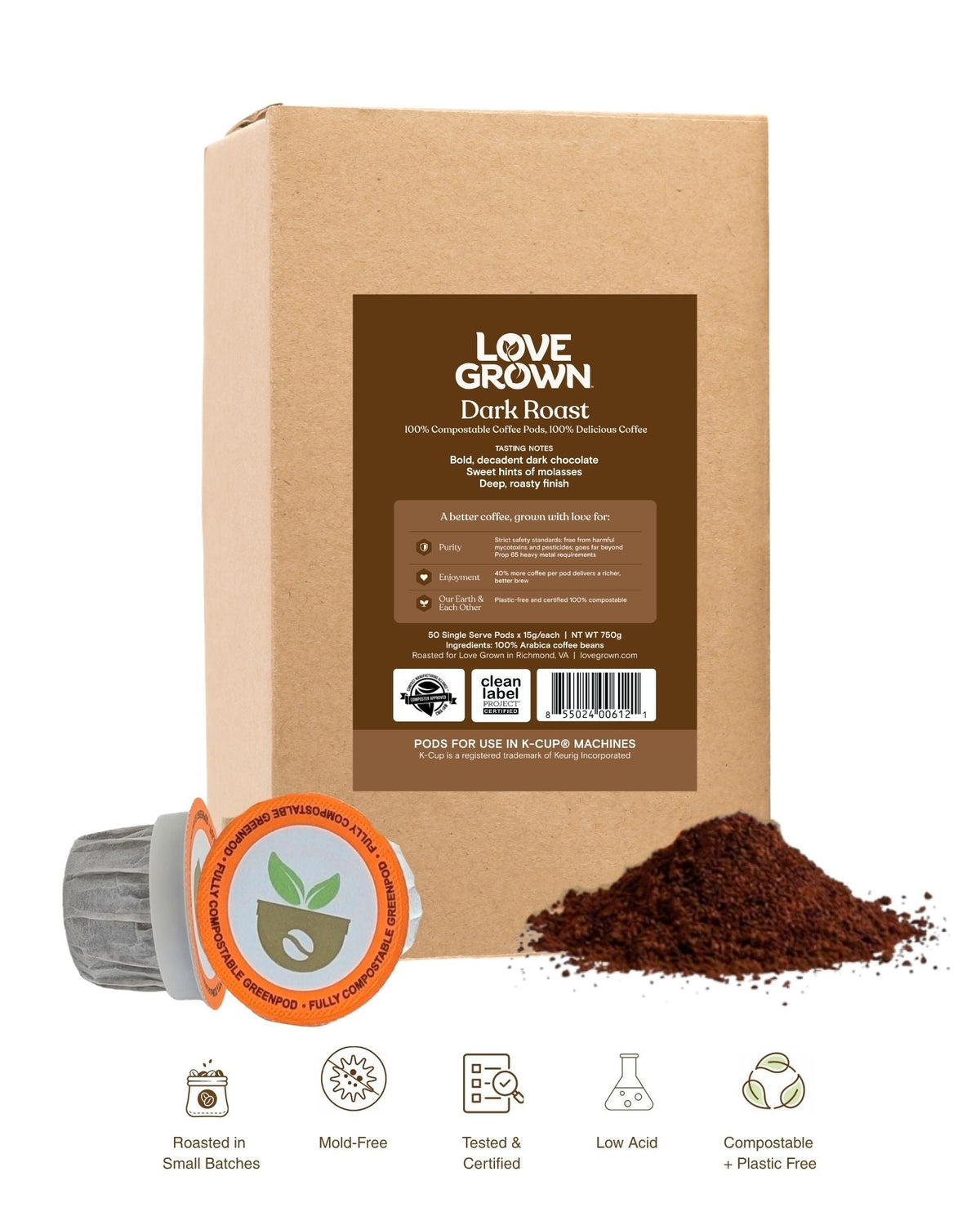 Compostable Coffee Pods — 15 or 50 Count