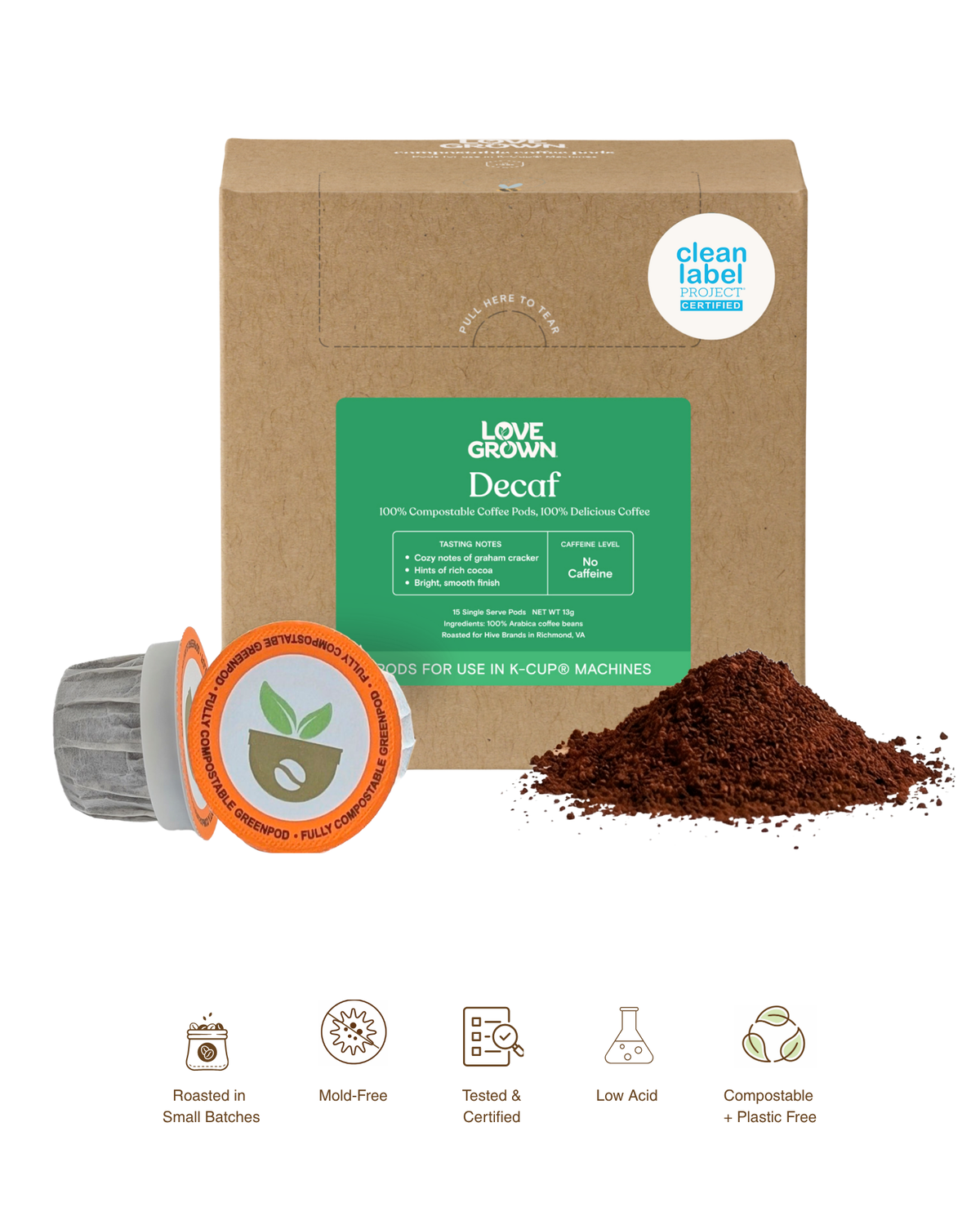 Compostable Coffee Pods — 15 or 50 Count