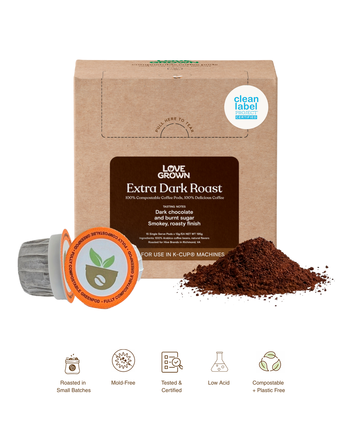 Compostable Coffee Pods — 15 or 50 Count