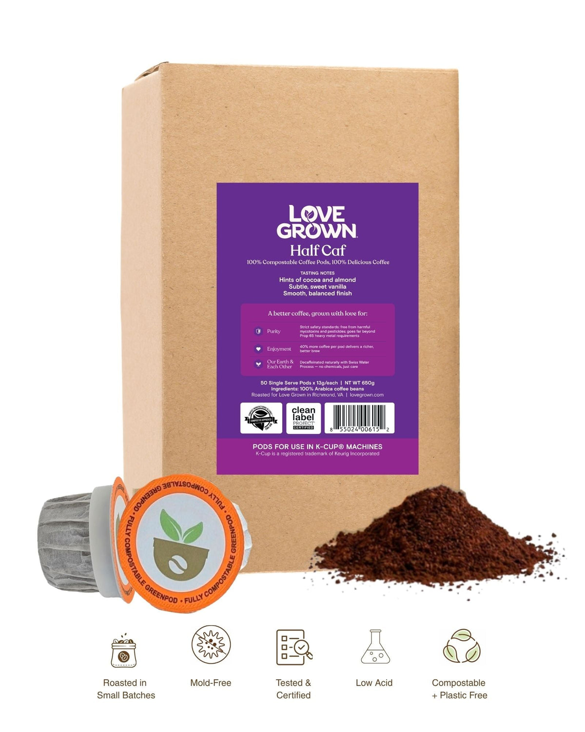 Compostable Coffee Pods — 15 or 50 Count