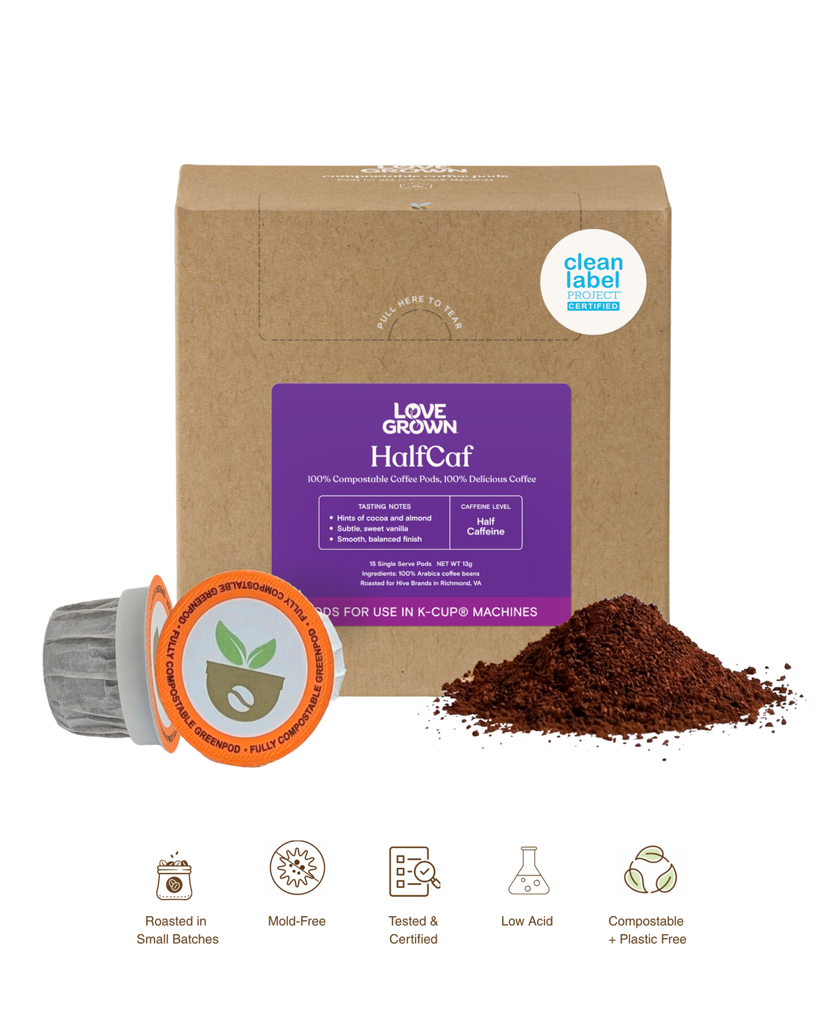 Compostable Coffee Pods — 15 or 50 Count