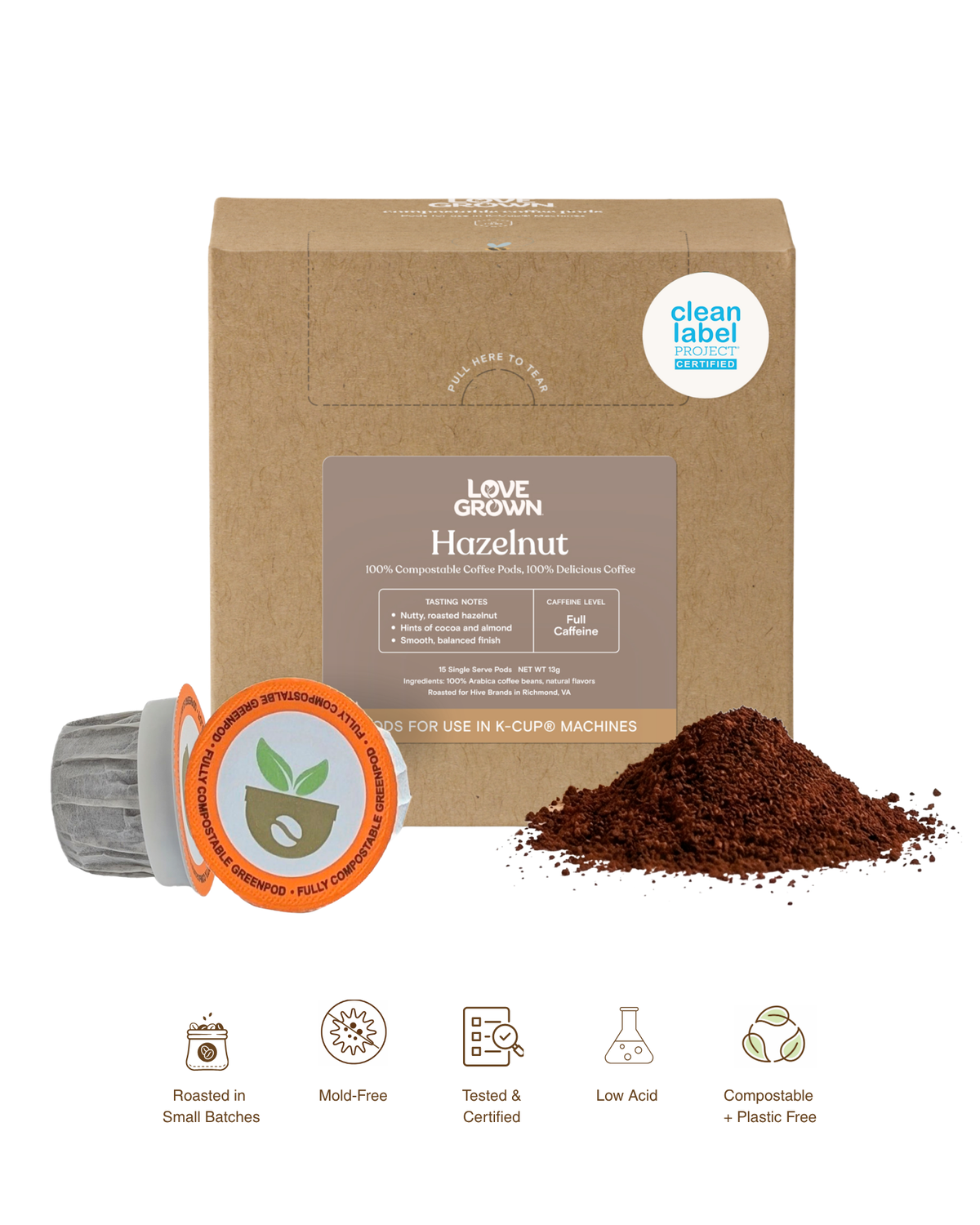 Compostable Coffee Pods — 15 or 50 Count