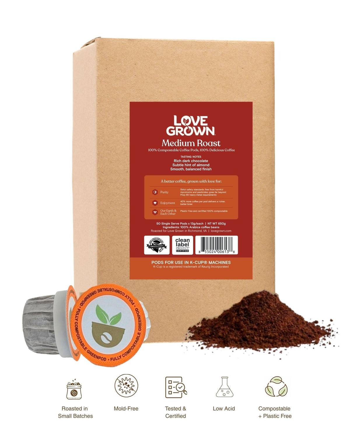 Compostable Coffee Pods — 15 or 50 Count