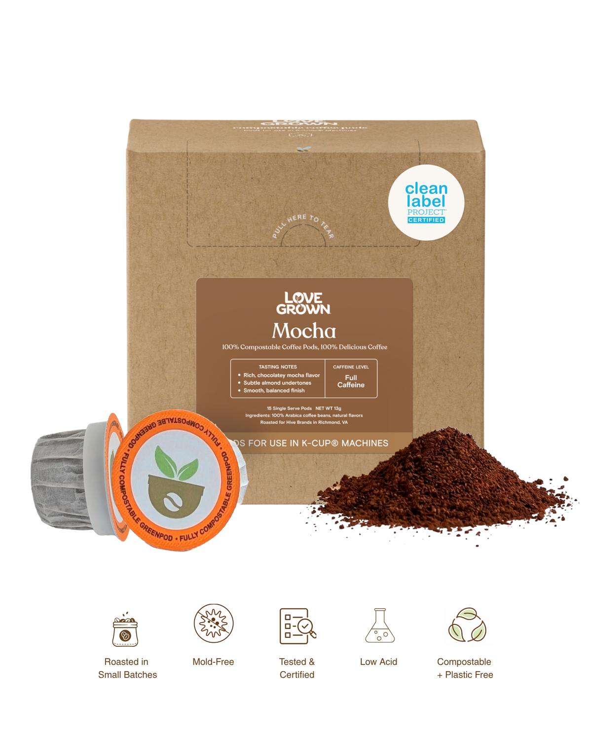 Compostable Coffee Pods — 15 or 50 Count