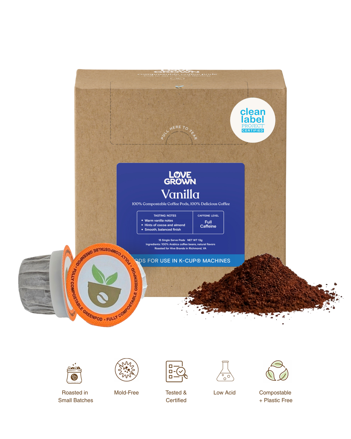 Compostable Coffee Pods — 15 or 50 Count