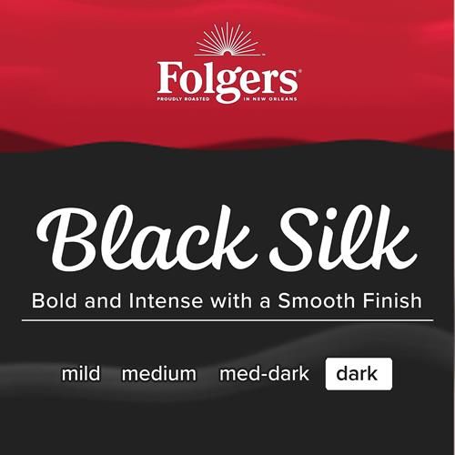 Folgers Black Silk — Dark Roast Ground Coffee, 22.6 oz